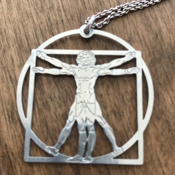 Virtruvian man necklace - Picture 2 of 2
